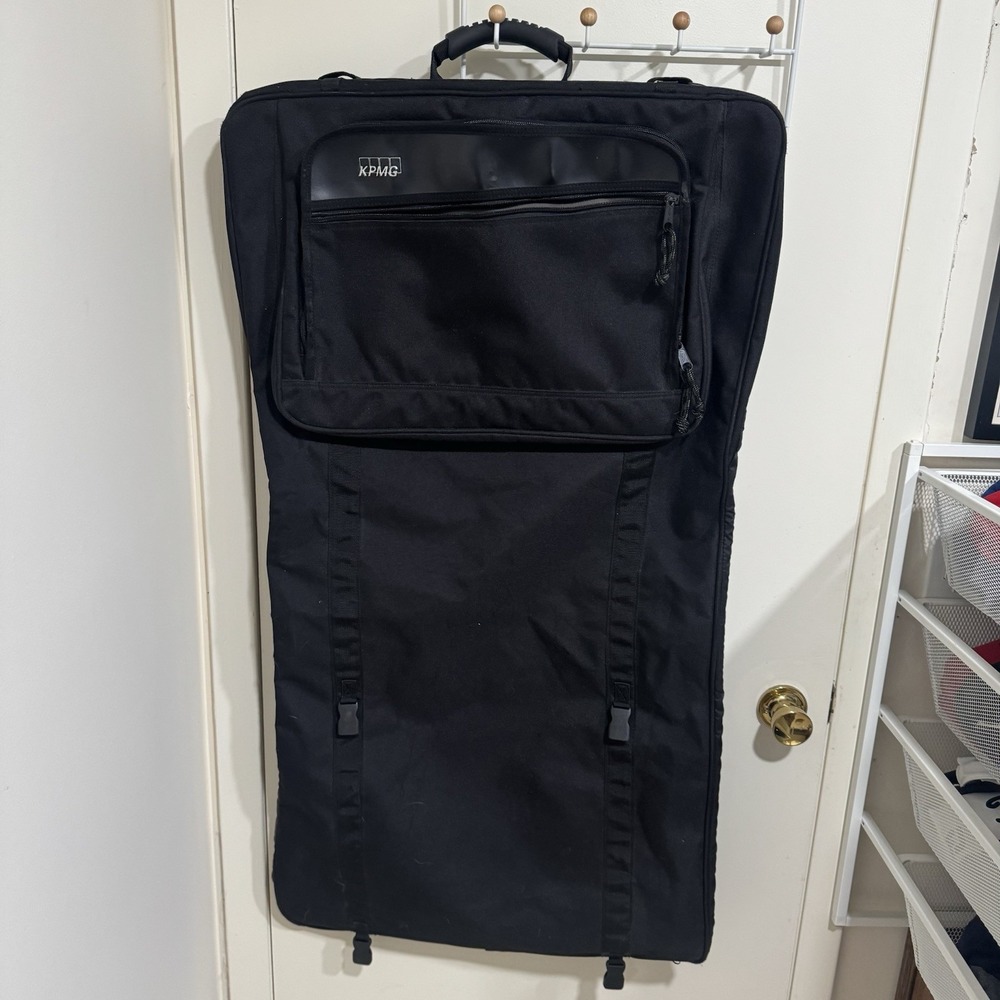 Atchinson Black Travel Garment Bag KPMG Logo Accounting Firm Custom